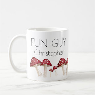 Red Mushroom Fun Guy Funny Coffee Mug