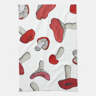 Red Mushroom Kitchen Towel