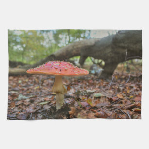 Red Mushroom Kitchen Towel