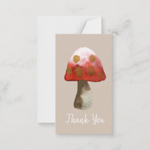 Red mushroom toadstool magic card
