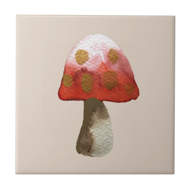 Red Mushroom Toadstool magic Tile (Front)