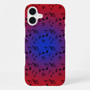 red music blue moon iPhone 16 plus case