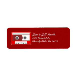 Red Music Cassette Tape Set