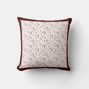Red musical theme throw pillow