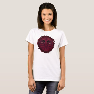 Red Mustache Woman T-Shirt