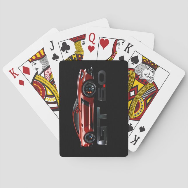 Red Mustang Playing Cards (Back)