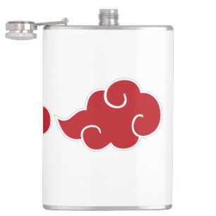 Red Mystic Cloud Anime Style T-Shirt Hip Flask