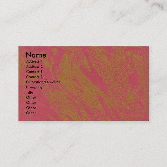 Red n Gold business cards (Front)