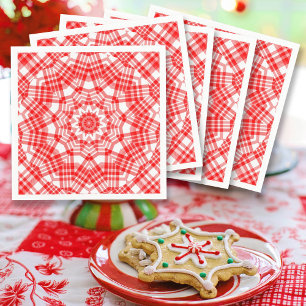 Red n White I love Plaid Napkin