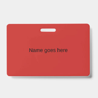 Red Name Badge