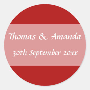 Red Name & Date Envelope Seal