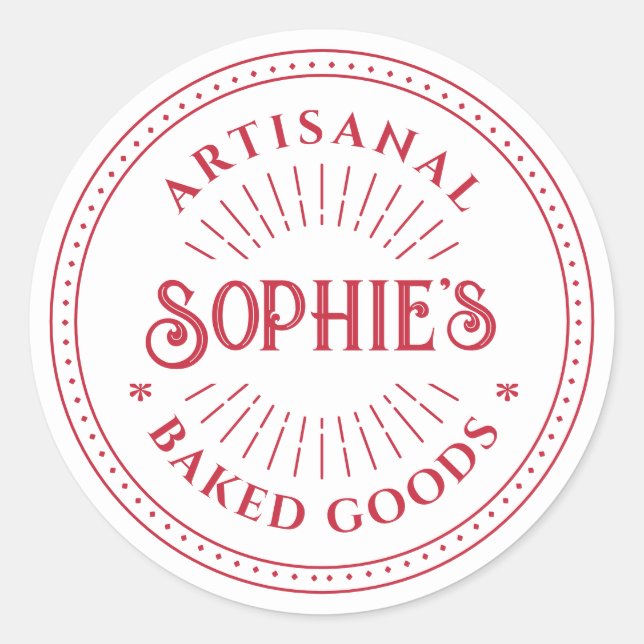 Red Name Logo Food Labels (Front)