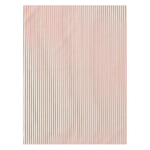 Red Narrow Vertical Ticking Stripe Tablecloth