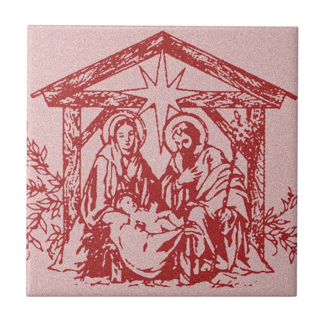 Red Nativity Tile (Front)