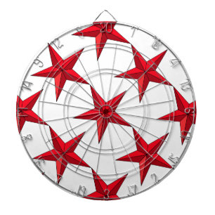 Red Nautical Star Dartboard