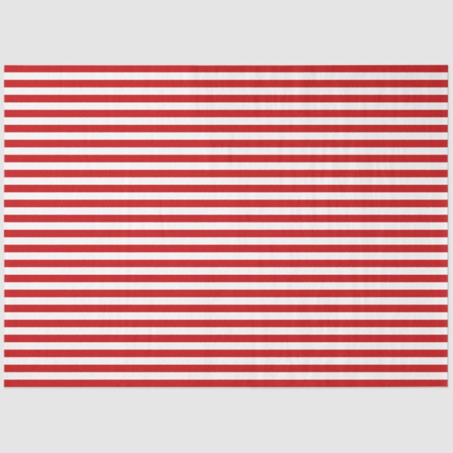 Red Nautical Stripe Gift Wrap Tissue Tissue Paper (Front)