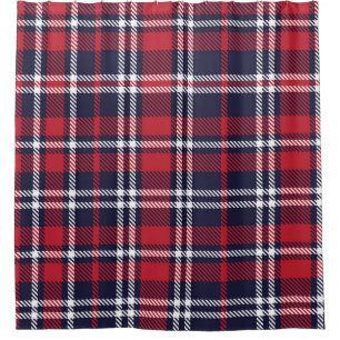 Red Navy Asymmetric Plaid Texture