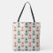 Red & Navy Blue Nautical Anchor Large Tote