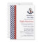 Red Navy Blue Nautical Bridal Shower Invitations