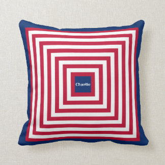 Red Navy Boy's Room Square Pillow