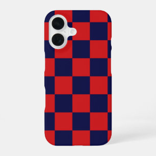 Red & Navy Checkerboard Phone Case
