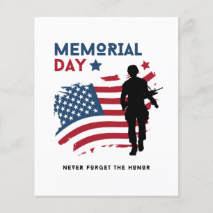 Red Navy Modern Memorial Day Flyer