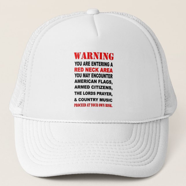 RED NECK AREA TRUCKER HAT (Front)