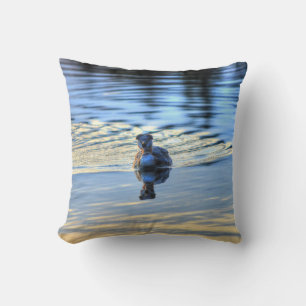 Red-necked Grebe for Wildlife & Bird-lovers Throw Pillow