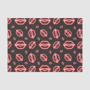 Red Neon Kiss Tissue Paper