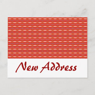 Red New Address Announcement Postcard