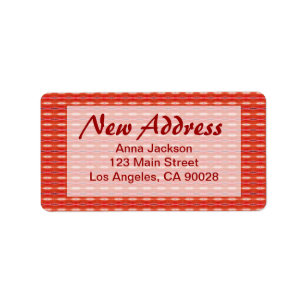 Red New Address Label
