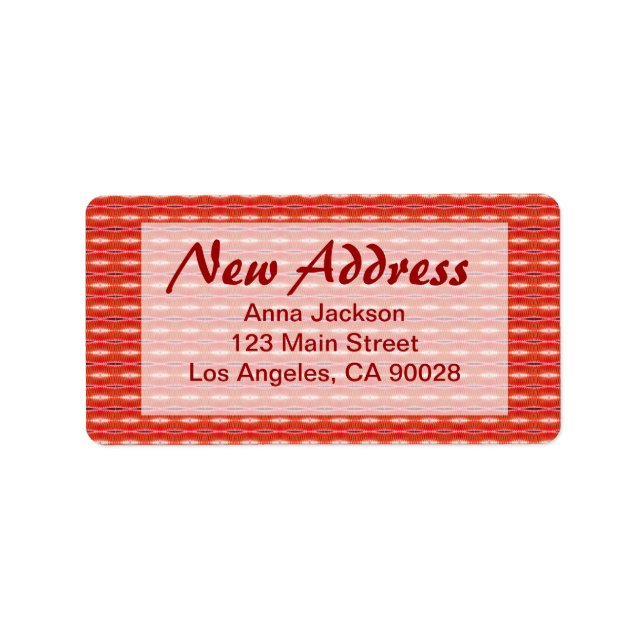 Red New Address Label (Front)