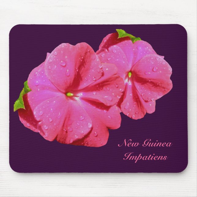 Red New Guinea Impatiens Coordinating Items Mouse Pad (Front)