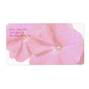 Red New Guinea Impatiens Shipping Label