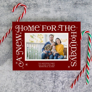 Red New Home for the Holidays Photo  Holiday Card