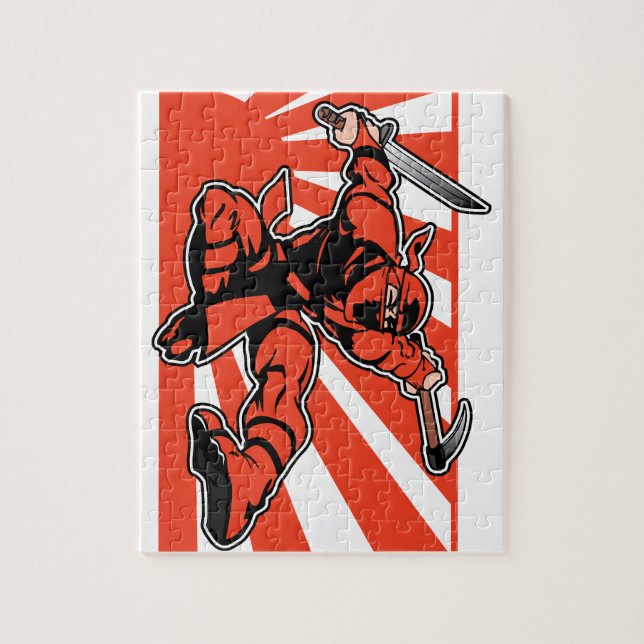 Red Ninja Jigsaw Puzzle (Vertical)