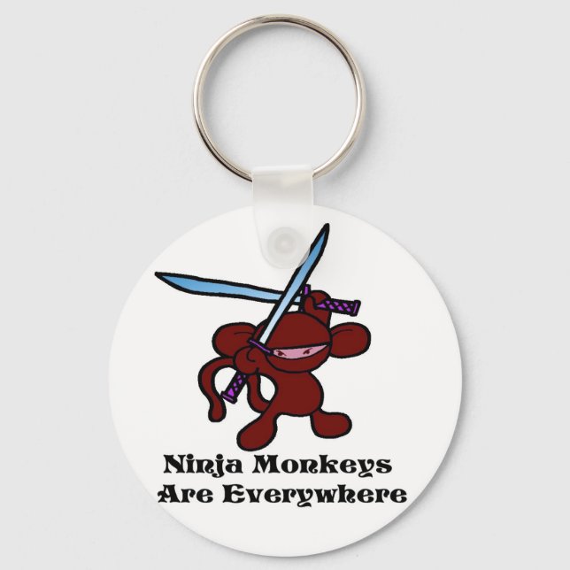 Red Ninja Overhead Keychain (Front)