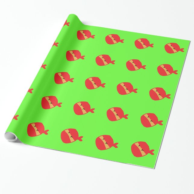 Red ninja wrapping paper (Unrolled)