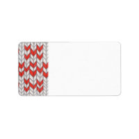 RED NORDIC KNIT Address Labels