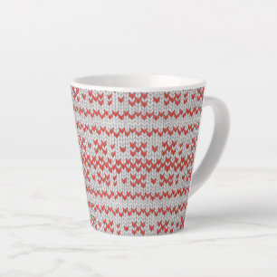 RED NORDIC KNIT Latte Mug 
