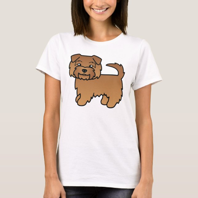 Red Norfolk Terrier T-Shirt (Front)