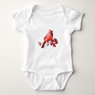 Red Northern Cardinal Baby Bodysuit