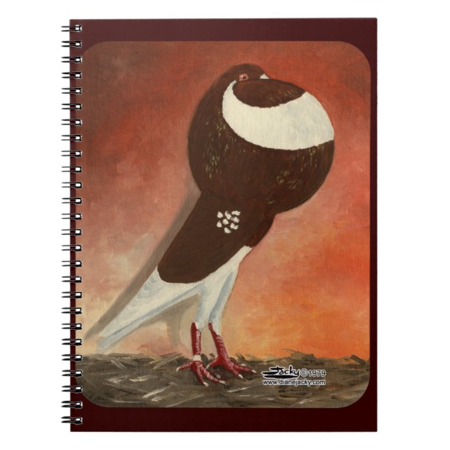 Red Norwich Cropper Pigeon Notebook (Front)