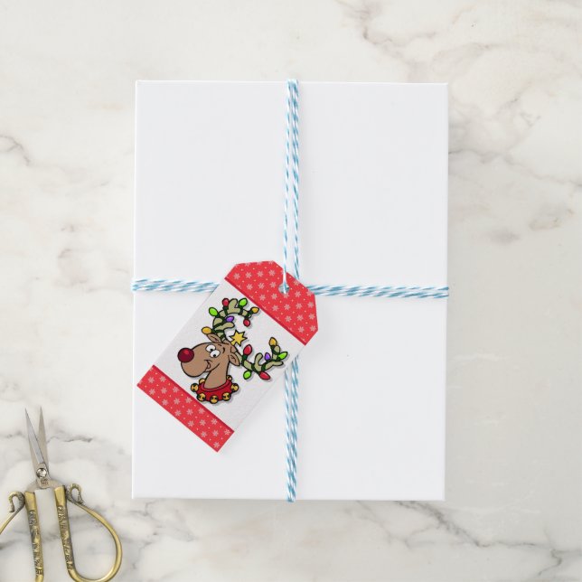 Red Nose Reindeer Gift Tags (With Twine)