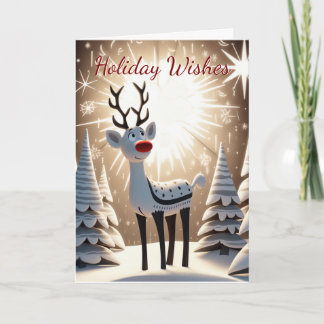 Red Nose Reindeer Holiday Card