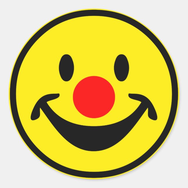 Red Nose - yellow + your ideas Classic Round Sticker (Front)