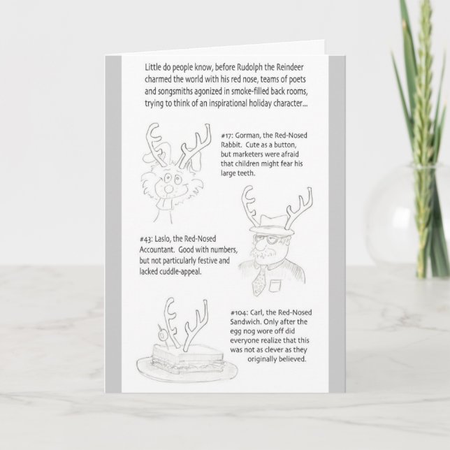 red-Nosed Holiday Card (Front)