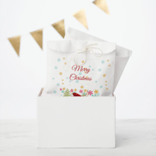 Red Nosed Reindeer Cute Vintage Merry Christmas Favour Bag