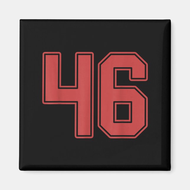 Red Number 46 Jersey Player Uniform #46  Magnet (Front)
