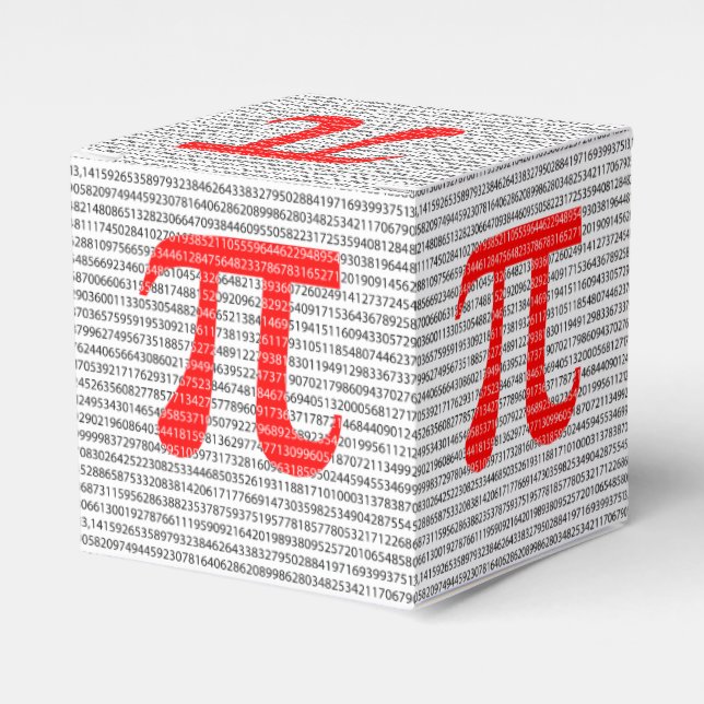Red Number pi is a mathematical constant symbol Favor Box (Front Side)
